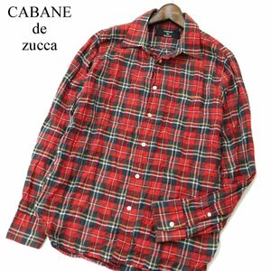 CABANE de zucca カバンド ズッカ 通年★ 長袖 チェック シャツ Sz.M　メンズ　A3T02511_3#C