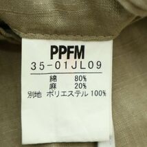 PPFM ペイトンプレイス 春夏 麻 リネン混★ カットオフ デザイン 1B アンコン テーラード ジャケット Sz.M　メンズ　A3T02741_3#M_画像8