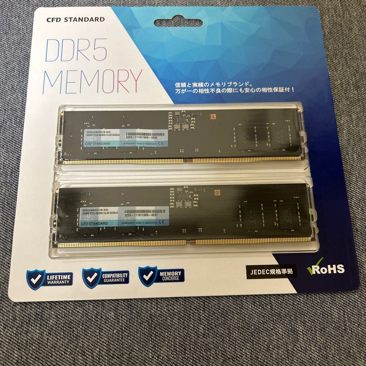 紺×赤 DDR5 メモリ ホワイト 16GB 2枚 T-Force 6000MHz - 通販