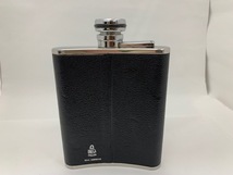 ☆1000円セール☆ OMEGA オメガ 6oz イクエストリアン 革張 EQUESTRIAN MADE IN ENGLAND 酒携帯ボトル ◆16674_画像1