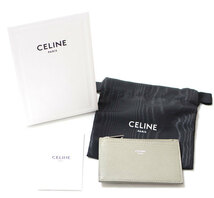 CELINE セリーヌ ジップ付きカードホルダー カードケース GreenClay 10F993BEL.31GS レディース 中古 美品_画像6