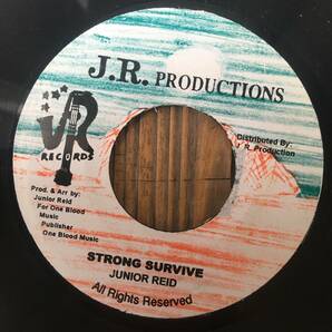 ★送料込み！1991！代表曲！Big Tune！【Junior Reid - Strong Survive (Straight Mix)】新品7inch J.R. Productions JA Reissue