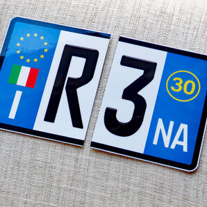 【前後２セット】 ユーロナンバープレート マグネット プラ板 ステッカー タイプ イタリア フィアット アルファロメオ  の画像3