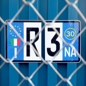【前後２セット】 ユーロナンバープレート マグネット プラ板 ステッカー タイプ イタリア フィアット アルファロメオ  の画像7