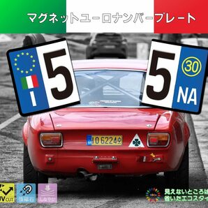 【前後２セット】 ユーロナンバープレート マグネット プラ板 ステッカー タイプ イタリア フィアット アルファロメオ  の画像8