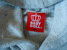 BABY DOLL　ベビードール　半袖フード付きトップス　グレー　90_画像3