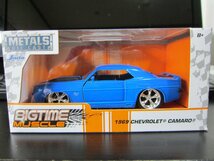 ☆彡1/32　ビッグタイム　マッスル　ダイキャストカー　1969　CHEVROLET　CAMARO　シボレーカマロ　青_画像1