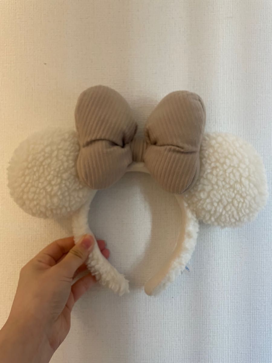 もこもこ ブラウン カチューシャ 2点セット ディズニー ミニー ボア ...