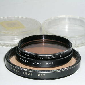 4261●● Kenko LBW4 52mm + 東芝 CLOUD(A20) 49mm、色温度補正(曇天用) フィルター 3枚で ●の画像1