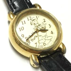 [ retro * Vintage, батарейка & заменен ремень ] Seiko Alba SEIKO Alba Disney Дональд * Duck наручные часы 