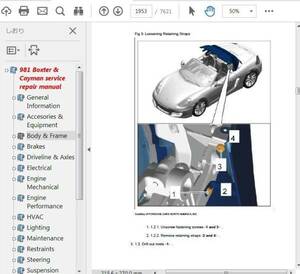  Porsche 981 Boxster Cayman Work магазин manual Ver2 сервисная книжка схема проводки корпус ремонт manual список запасных частей владельца 