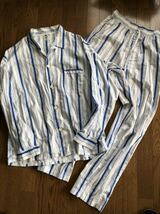 セントマイケル カートコバーン　60s ビンテージ パジャマシャツ　パンツ　セットアップ　ナンバーナインタイプ　シルク　ブルーストライプ_画像2