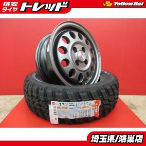 K.Finnese D12 14x5J+35 4H-100＆MUDSTAR WANPAKU M/T 155/65R14 新品4本セット エブリィワゴン スペーシアギア ハイゼットカーゴ 等 鴻巣