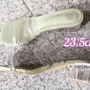 クリアヒールサンダル
