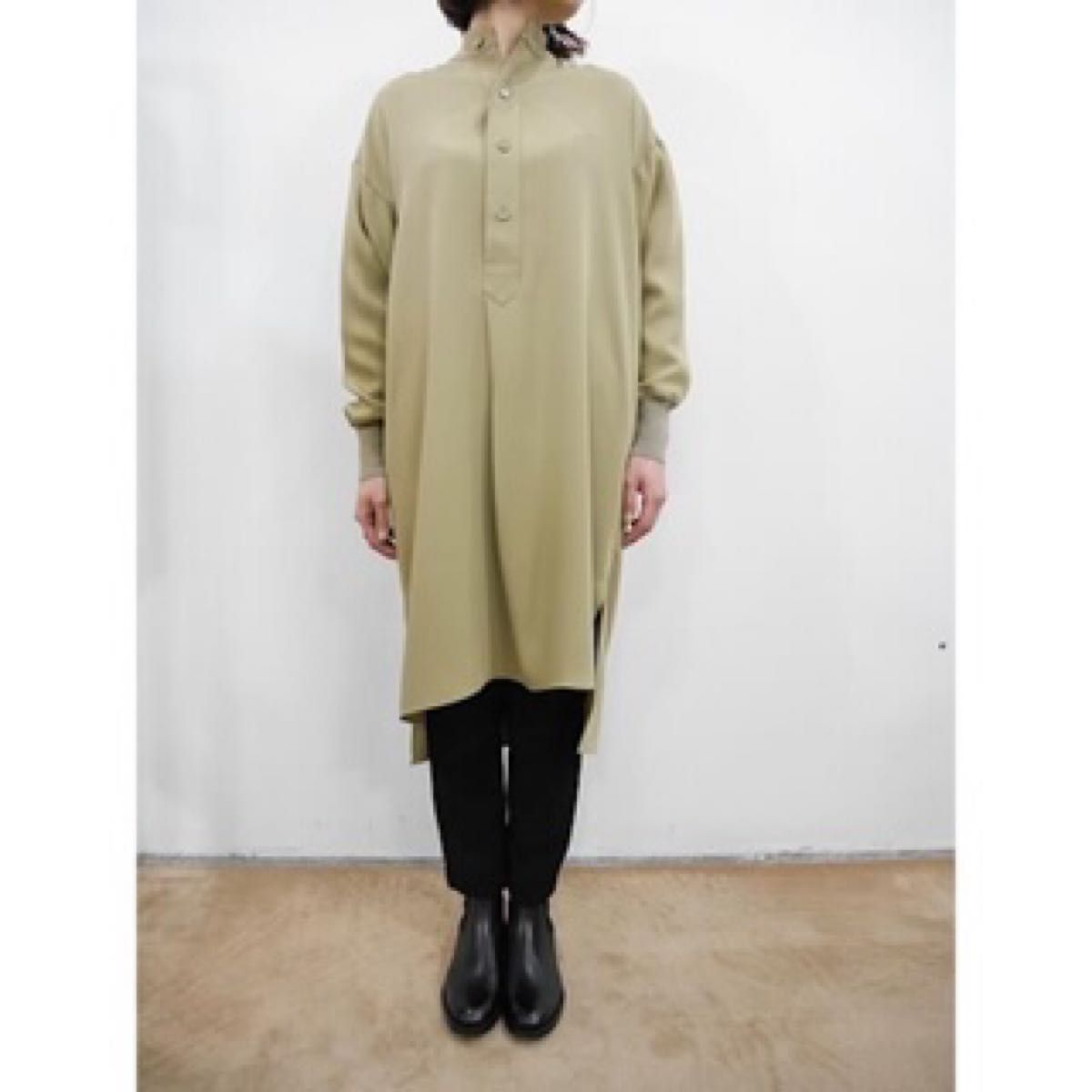 HYKE ハイク 2022AW T/C BALLOON SLEEVE SHIRT バルーンスリーブ