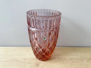 UN8】HOYA GLASS ホヤクリスタル フラワーベース 花瓶 花器 花入 クリスタルカット ホヤ クリスタルガラス 