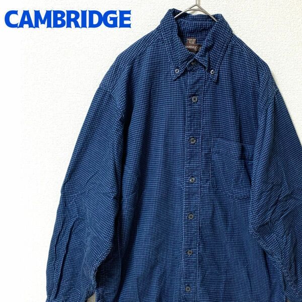 CAMBRIDGE コーデュロイ 長袖シャツ ワークシャツ ヴィンテージ 古着 チェック柄