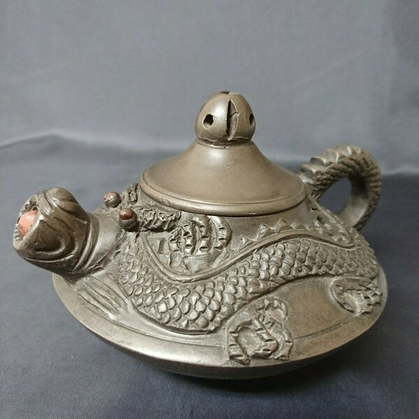 中国茶器 急須 龍 元箱なし ドラゴン 茶道具　ゆうパック６０サイズ