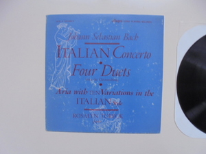貴重アレグロ盤　ロザリン・テュレック得意のバッハ・イタリアコンチェルト　　器楽レコード
