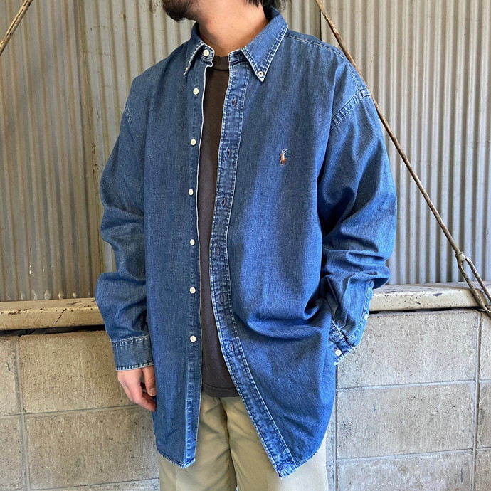 ニッサン・638 新品タグ付き♡ラルフローレン♡ウエスタンデニムシャツ