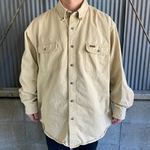 00年代 Carhartt カーハート 長袖 コットン ボタンダウンシャツ メンズXL_画像2