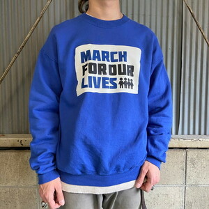 MARCH FOR OUR LIVES メッセージプリント スウェットシャツ メンズM-L相当