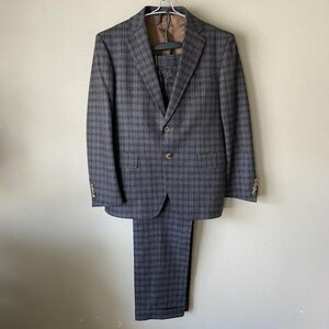 Vitale Barberis Canonico ヴィターレ バルべリス カノニコ SUPRE120'S 高級 シングル スーツ セットアップ ジャケット パンツ　