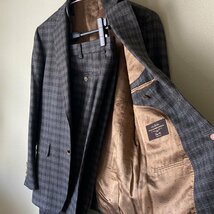 Vitale Barberis Canonico ヴィターレ バルべリス カノニコ SUPRE120'S 高級 シングル スーツ セットアップ ジャケット パンツ　_画像5