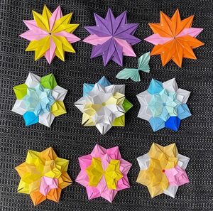 ハンドメイド 折り紙 花 蝶 10点セット