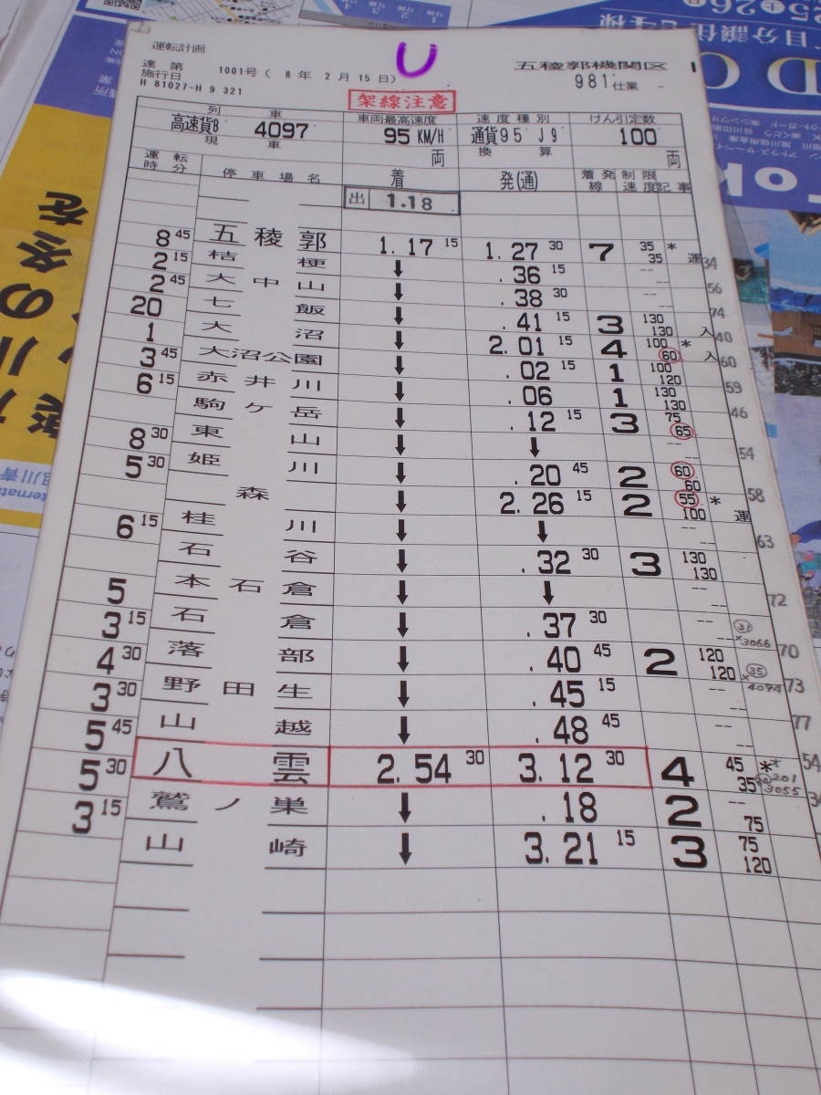 ヤフオク! -鉄道 運転時刻表の中古品・新品・未使用品一覧