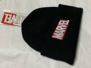 MARVEL マーベル ニット キャップ Cap 帽子 ブラック 展示未使用品