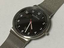 SKAGEN スカーゲン KLASSIK クラシック ブラック ダイヤル メッシュベルト 腕時計 SKW6051 展示未使用品　_画像2