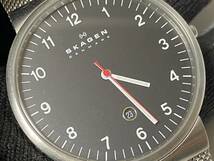 SKAGEN スカーゲン KLASSIK クラシック ブラック ダイヤル メッシュベルト 腕時計 SKW6051 展示未使用品　_画像3