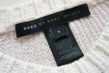 MARC BY MARC JACOBS ◆七分袖 ラグラン ニット ホワイト/ベージュ L 切替 セーター カットソー マークバイマークジェイコブス ◆WX5_画像9