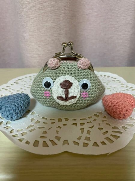 がま口 くまさん ハンドメイド