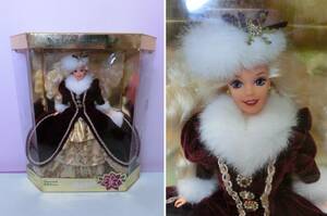 バービー 1996年 ハッピーホリデー クリスマス 人形 ビンテージ ファンシー ゴールド ドレス Barbie 90s HAPPY HOLIDAYS MATTEL