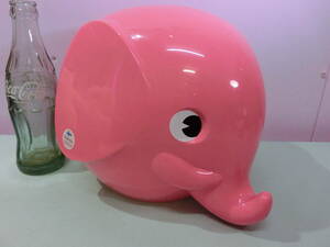 Norsunorus Elephant Bank L size savings box rose pink . elephant Vintage Northern Europe Finland miscellaneous goods large 