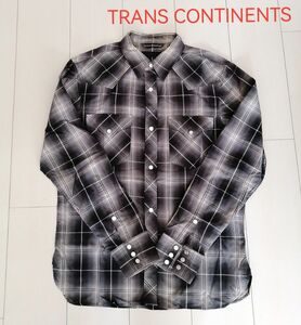 TRANS CONTINENTSトランスコンチネンツ　メンズチェック柄シャツ