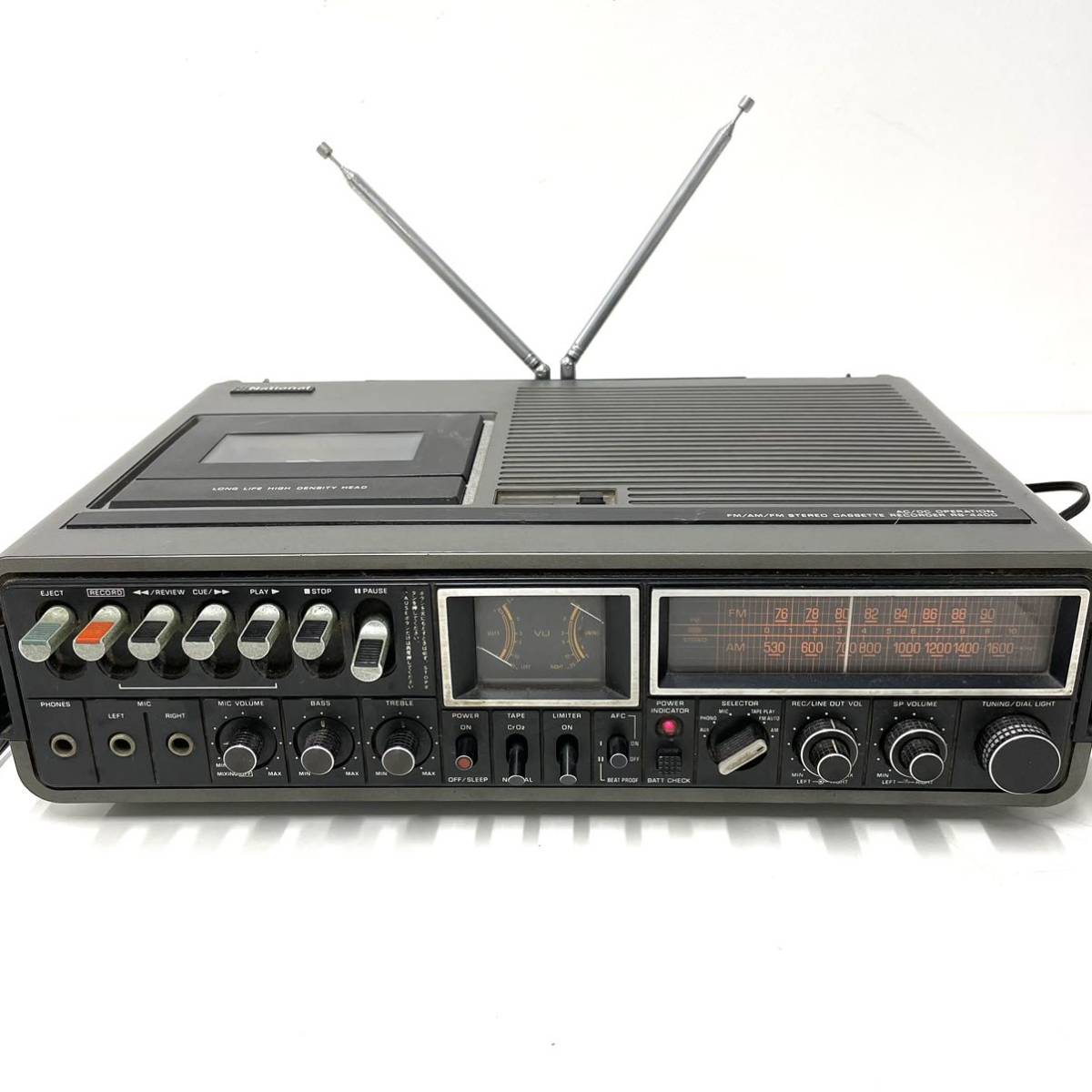 動作品NATIONAL カバー付きRS-4400ラジカセ ナショナル FM/AM | www