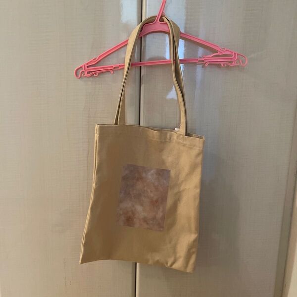 レディース トートバッグ 淡色 タイダイ柄っぽ ベージュ カバン 新品