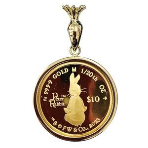 [Новый] 2023 Питер Кролик Золотая монета Морковь 4.25G Королева Елизавета 1/20 Pure Gold British Royal Mint рамка