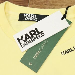 1円/22SS/KARL LAGERFELD/Mサイズ/訳 スウェット 705061 521900 アイコン キャラクター＆ロゴ プリント 丸首 新品/黄色/イエロー/gb117/の画像8