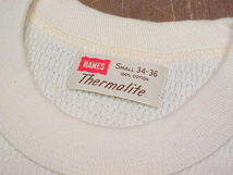 ビンテージ60's●DEADSTOCK HANES Thermalite サーマルシャツ Size S B●201202n3-m-udwr ヘインズ袋入りデッドストック下着アンダー_画像7