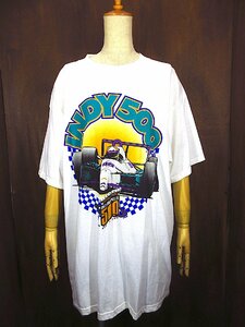 ビンテージ90's●INDIANAPOLIS 500プリントTシャツsize XL●230320m6m-tsh-ot半袖メンズ古着