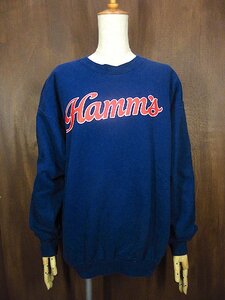 ビンテージ90's●Hamm'sビールプリントコットンスウェット紺●230326m1-m-swsトレーナーメンズ古着