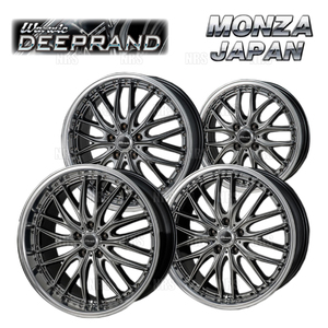 MONZA モンツァ WARWIC DEEPRAND (4本セット) 9.5J x 20 インセット+42 PCD114.3 5穴 ハイパーブラック/MCポリッシュリム(WD-952042-114-4S