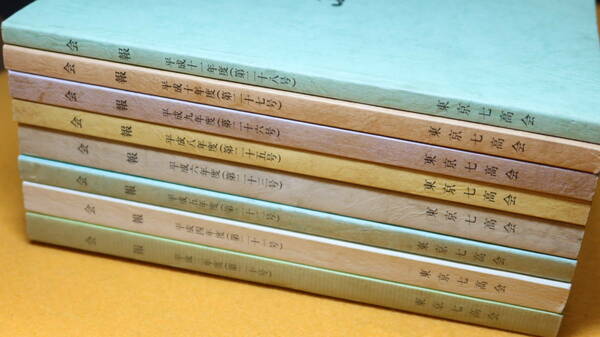 『東京七高会会報 第二十号～第二十三号、第二十四号～第二十八号』8冊セット、東京七高会【東京七高会の会員による文集】