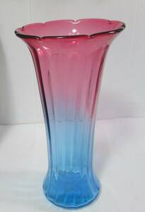 昭和レトロ Multiglass マルティグラス 花瓶 フラワーベース グラデーション インテリア飾り　JAPAN日本製