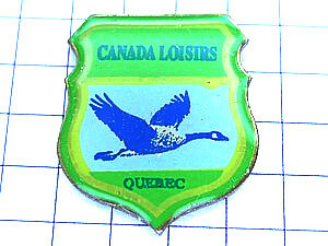 ピンバッジ・ケベックの鴨の紋章ハンティング狩猟カナダ◆フランス限定ピンズ◆レアなヴィンテージものピンバッチ