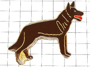 ピンバッジ・ジャーマン・シェパード犬◆フランス限定ピンズ◆レアなヴィンテージものピンバッチ